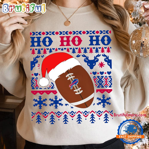 NFL Buffalo Bills Football Santa Claus Hohoho Christmas Pattern Sweatshirt