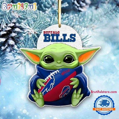 NFL Buffalo Bills Special Baby Yoda Star Wars Movies Christmas Ornament, Football Christmas Tree Ornament