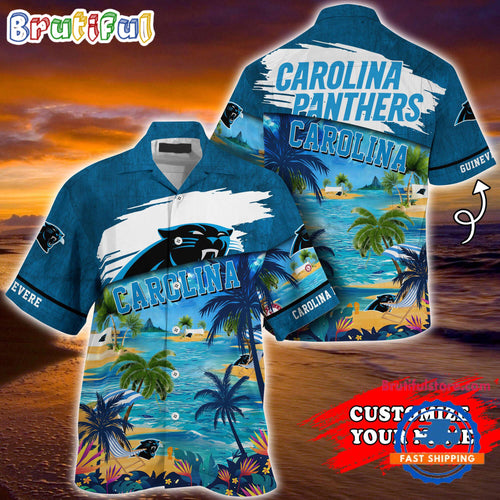 NFL Carolina Panthers Palm Tree Hot Summer Hawaiian Shirt Gifts Sport Fans
