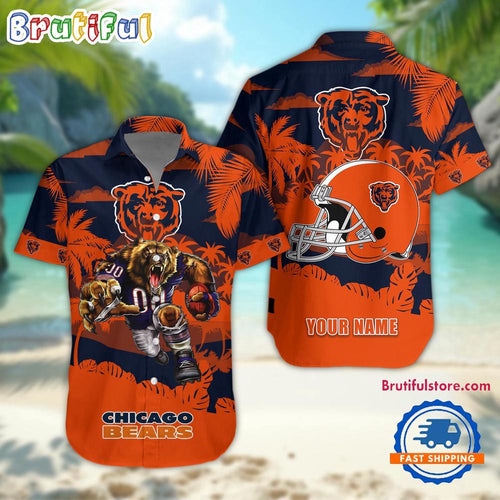NFL Chicago Bears Football Mascot Summer Hawaiian Shirt