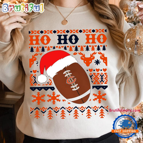 NFL Chicago Bears Football Santa Claus Hohoho Christmas Pattern Sweatshirt