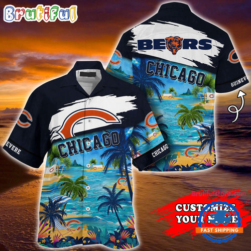 NFL Chicago Bears Palm Tree Hot Summer Hawaiian Shirt Gifts Sport Fans