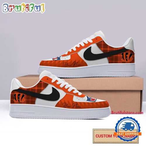 NFL Cincinnati Bengals Christmas Logo Pattern Custom Air Force 1 Shoes Sneaker