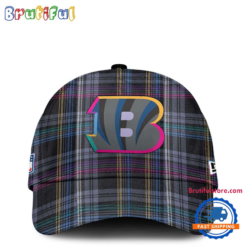 NFL Cincinnati Bengals Football Crucial Catch Intercept Cancer Design New Cap Hats