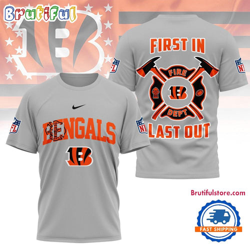 NFL Cincinnati Bengals Football Team Fire Dept Design T Shirt