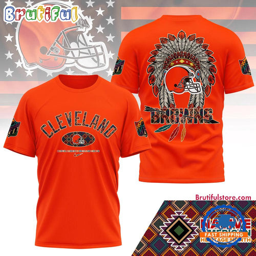 NFL Cleveland Browns Native American Heritage Month New 3D Shirt