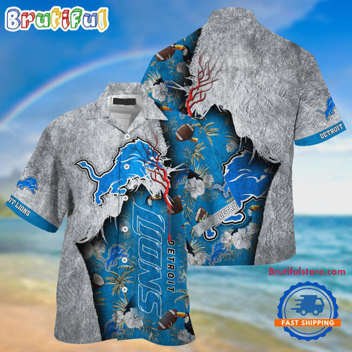 NFL Detroit Lions Football Team Summer God Hawaii Shirt