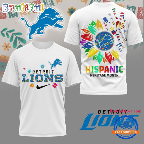 NFL Detroit Lions Hispanic Heritage Month Unisex 3D Shirt