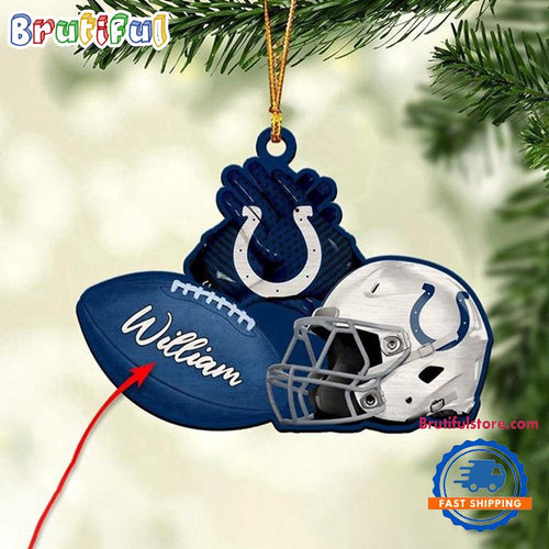 NFL Indianapolis Colts Football Helmets Christmas Ornament, Custom Football Ornament Decoration