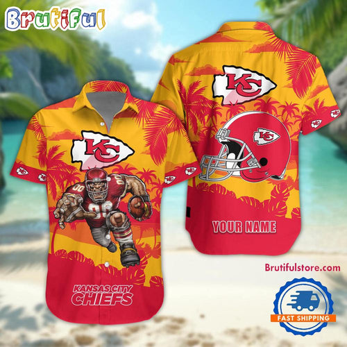 NFL Kansas City Chiefs Football Mascot Summer Hawaiian Shirt