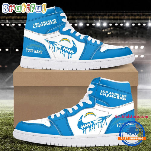 NFL Los Angeles Chargers New Season Custom Air Jordan 1 Hightop Shoes