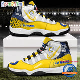 NFL Los Angeles Rams Football Team Custom Air Jordan 11 Shoes
