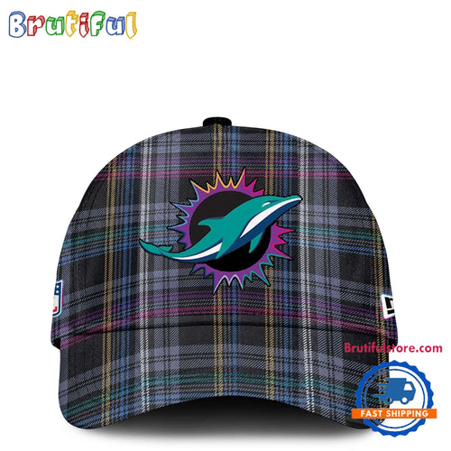 NFL Miami Dolphins Football Crucial Catch Intercept Cancer Design New Cap Hats