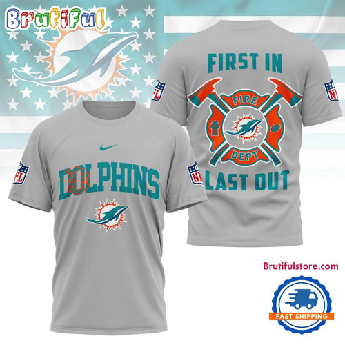 NFL Miami Dolphins Football Team Fire Dept Design T Shirt