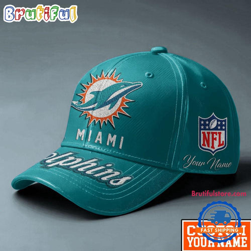 NFL Miami Dolphins Football Team Personalized All Over Print Cap