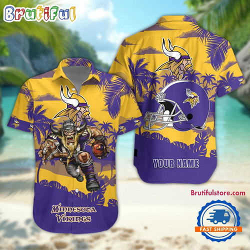 NFL Minnesota Vikings Football Mascot Summer Hawaiian Shirt
