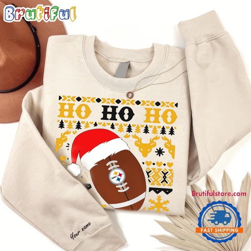 NFL Pittsburgh Steelers Football Santa Claus Hohoho Christmas Pattern Sweatshirt