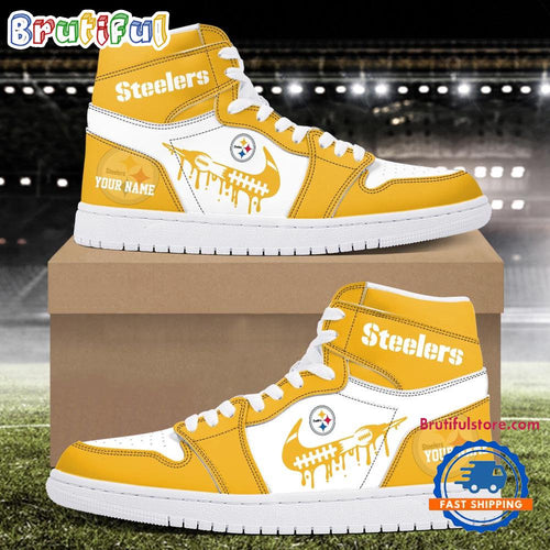 NFL Pittsburgh Steelers New Season Custom Air Jordan 1 Hightop Shoes