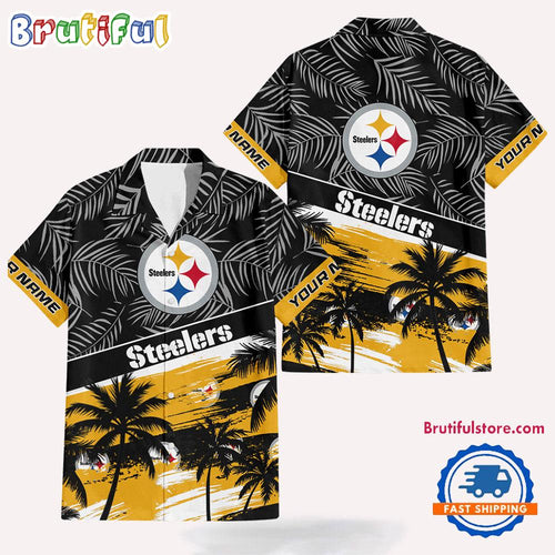 NFL Pittsburgh Steelers Palm Tree Tropical Trendy Football Hawaiian Shirt