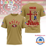 NFL San Francisco 49ers Jesus In My Veins In My Heart All Over Print Shirt