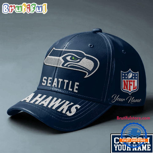 NFL Seattle Seahawks Football Team Personalized All Over Print Cap