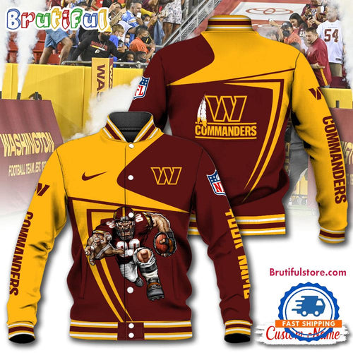 NFL Washington Commanders Football Mascot Limited New Design Baseball Jacket