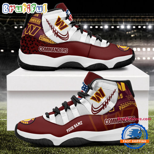 NFL Washington Commanders Football Team Custom Air Jordan 11 Shoes