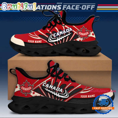 NHL 4 Nations Faceoff Canada Personalized Max Soul Shoes