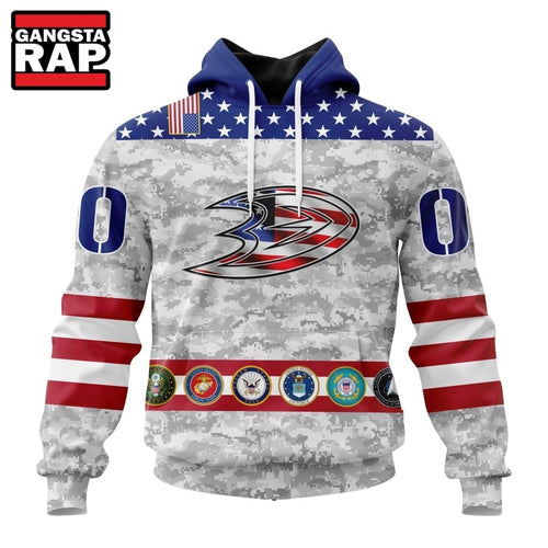 NHL Anaheim Ducks Armed Forces Appreciation Design Hoodie, T Shirt