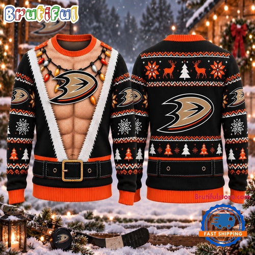 NHL Anaheim Ducks Funny Body Christmas Ugly Sweater