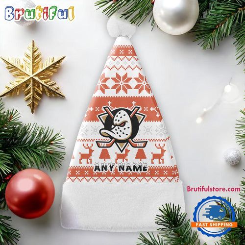 NHL Anaheim Ducks Hockey Team Christmas Hat, Sport Santa Hats, Christmas Hat Gift