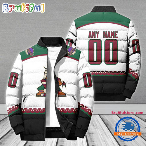 NHL Arizona Coyotes Hockey Team Personalized Away New Puffer Jacket