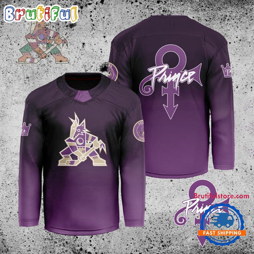 NHL Arizona Coyotes Personalized Prince Night Hockey Jersey