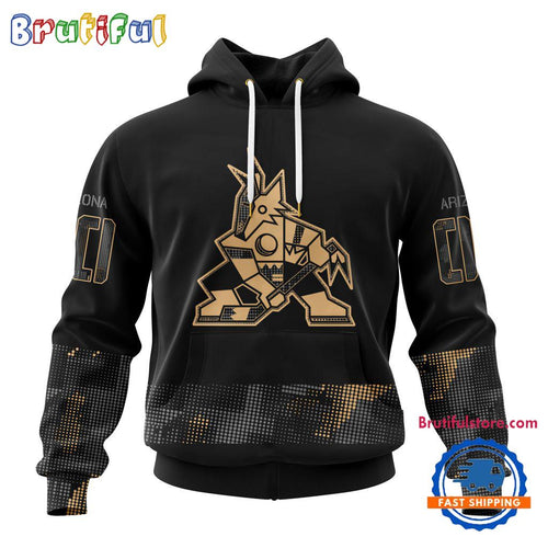 NHL Arizona Coyotes Veterans Military Appreciation Design Hoodie, Sweatshirt, TShirt