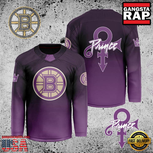 NHL Custom Name Number Boston Bruins Prince New Design Hockey Jersey