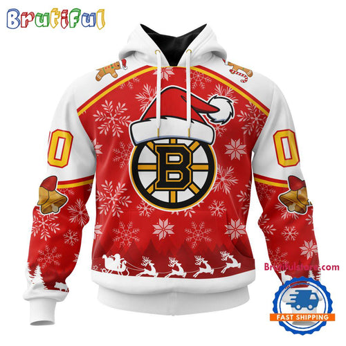 NHL Boston Bruins Special Santa Hats Logo Team Merry Christmas Hoodie, TShirt, Sweatshirt