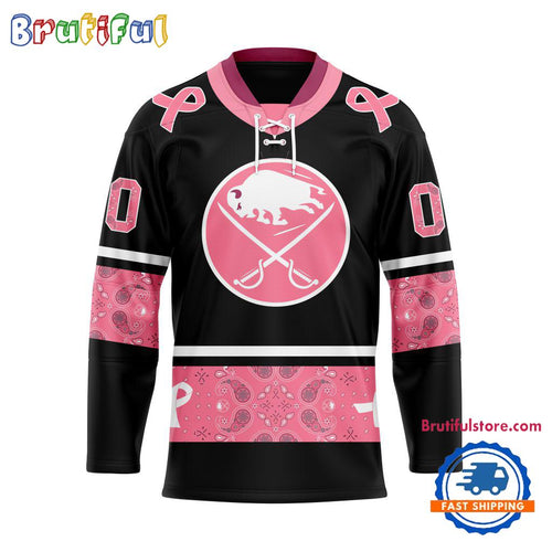 NHL Buffalo Sabres In October We Wear Pink Breast Cancer Design Hockey Jersey