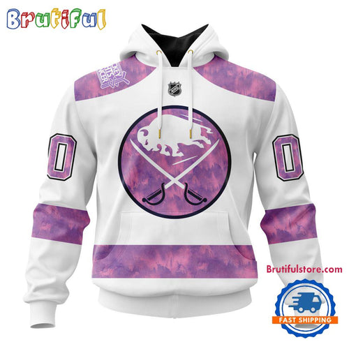 NHL Buffalo Sabres Personalized Hockey Fight Cancer Design Limited New Hoodie, Hockey Fight Cancer 3D Shirt