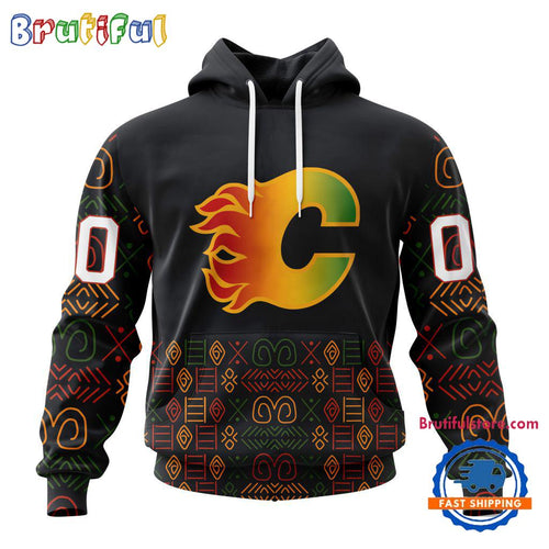 NHL Calgary Flames Special Design For Black History Month Hoodie, TShirt, Sweatshirt