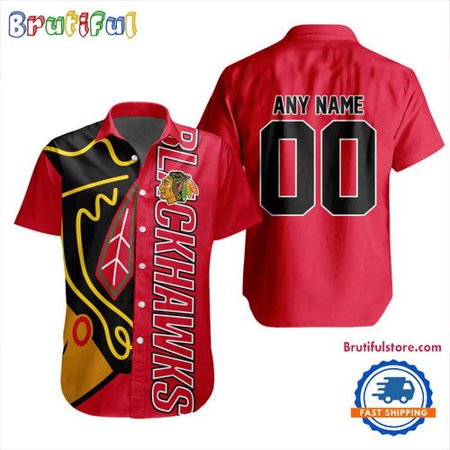 NHL Chicago Blackhawks New Design Hawaiian Shirt, Hockey Team Button Shirt