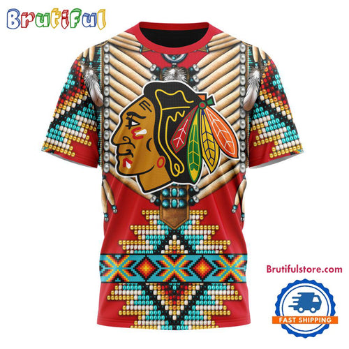 NHL Chicago Blackhawks Special Native American Costume Hockey Team Design T Shirt, Hoodie, Sweatshirt