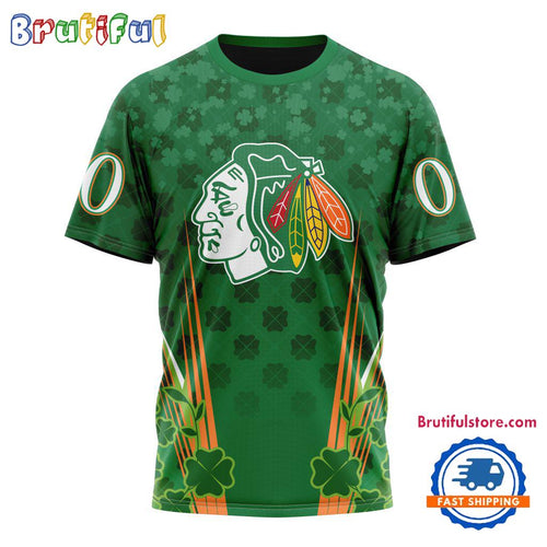 NHL Chicago Blackhawks Special St. Patrick’s Day All Over Print Shirts