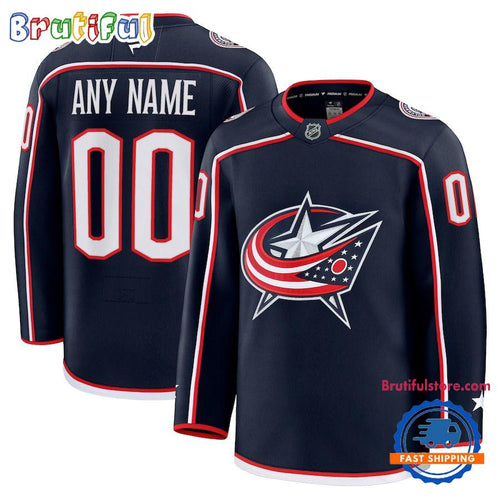 NHL Columbus Blue Jackets Home Premium Custom Hockey Jersey