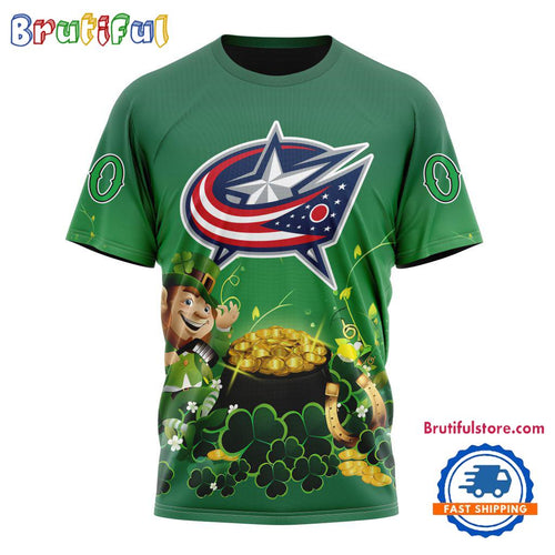 NHL Columbus Blue Jackets Personalize St. Patrick’s Day Hockey Team T Shirt, Hoodie, Sweatshirt