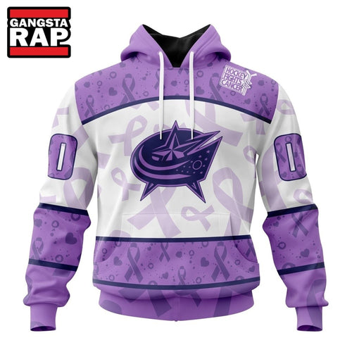 NHL Columbus Blue Jackets Special Lavender Fight Cancer Hoodie, T Shirt