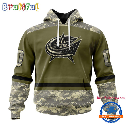 NHL Columbus Blue Jackets Special Veterans Military Appreciation Hoodie, TShirt, Sweatshirt