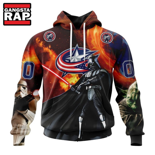 NHL Columbus Blue Jackets x Star War Specialized Design Hoodie, T Shirt