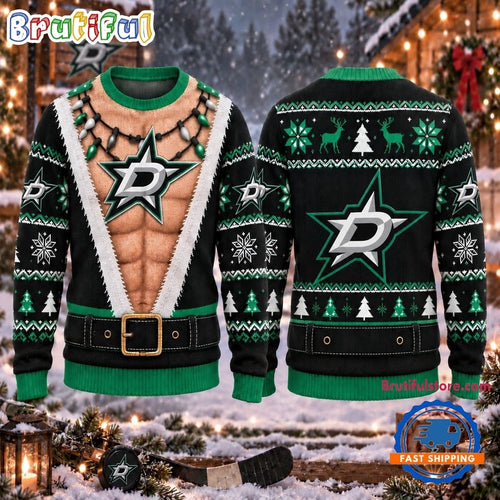 NHL Dallas Stars Funny Body Christmas Ugly Sweater