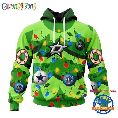 NHL Dallas Stars Specialized Christmass Tree Color And City’s Sport Teams Hoodie, Sweatshirt, T Shirt