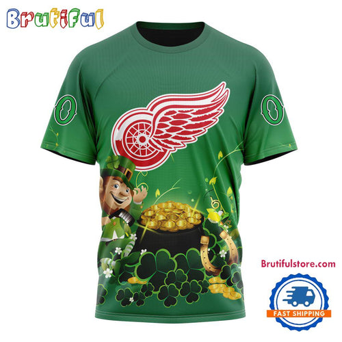 NHL Detroit Red Wings Personalize St. Patrick’s Day Hockey Team T Shirt, Hoodie, Sweatshirt